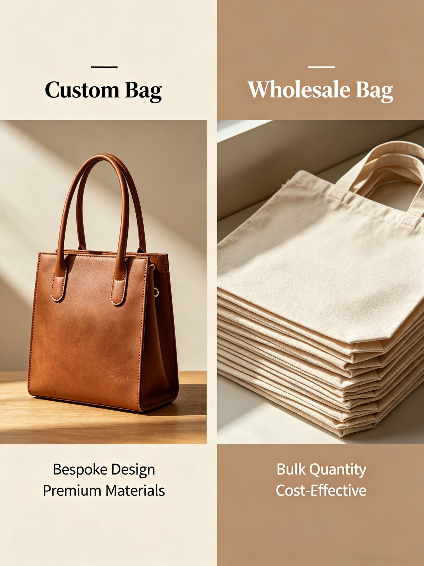 Custom vs Wholesale Bags: Which Option Is Better for Your Business?