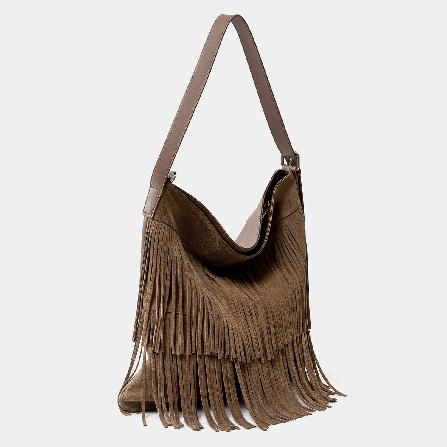Journion Brown Suede Shoulder Bag