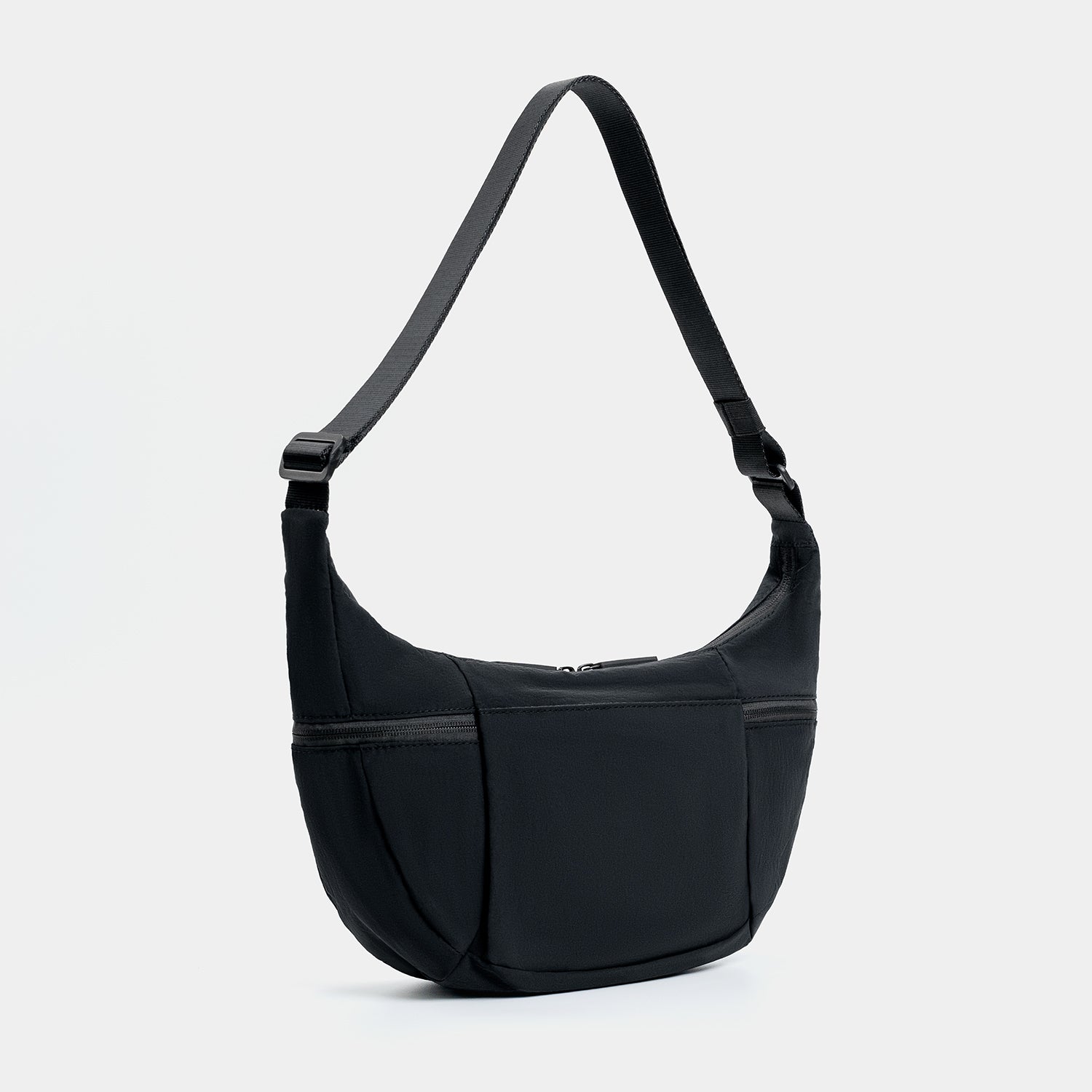 Journion Semi-circular Nylon Crossbody Bag