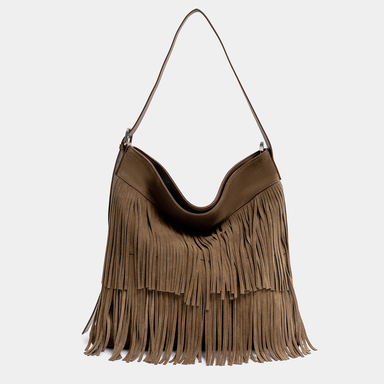 Journion Brown Suede Shoulder Bag