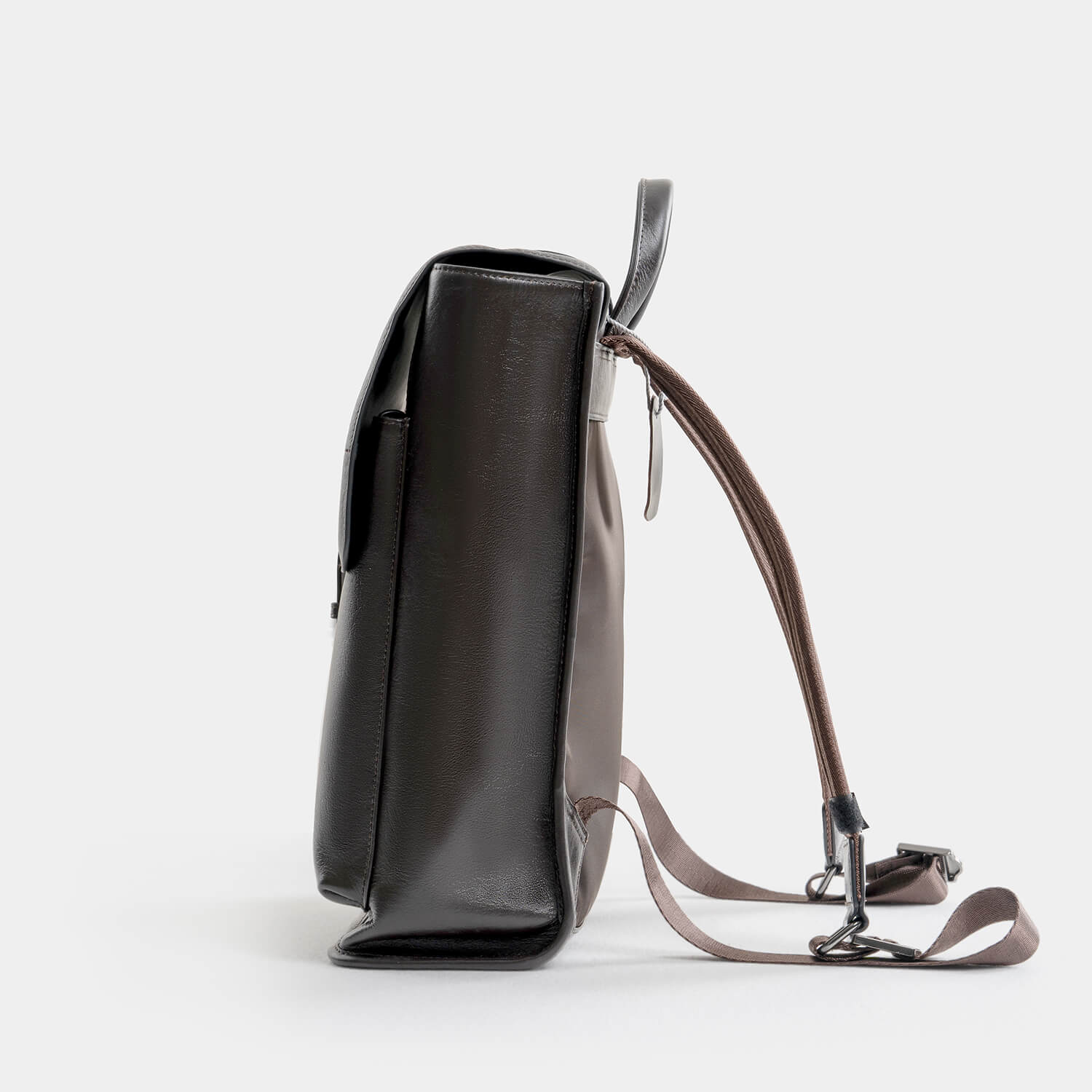 Journion Brown Vegan Leather Backpack