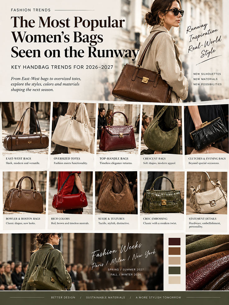 The Most Popular Women's Bags Seen on the Runway: Key Handbag Trends for 2026–2027