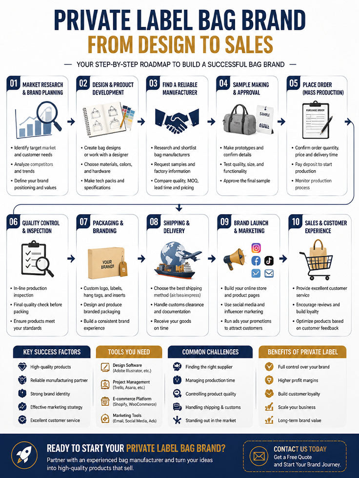 How to Start a Private Label Bag Brand: Step-by-Step Guide for Entrepreneurs
