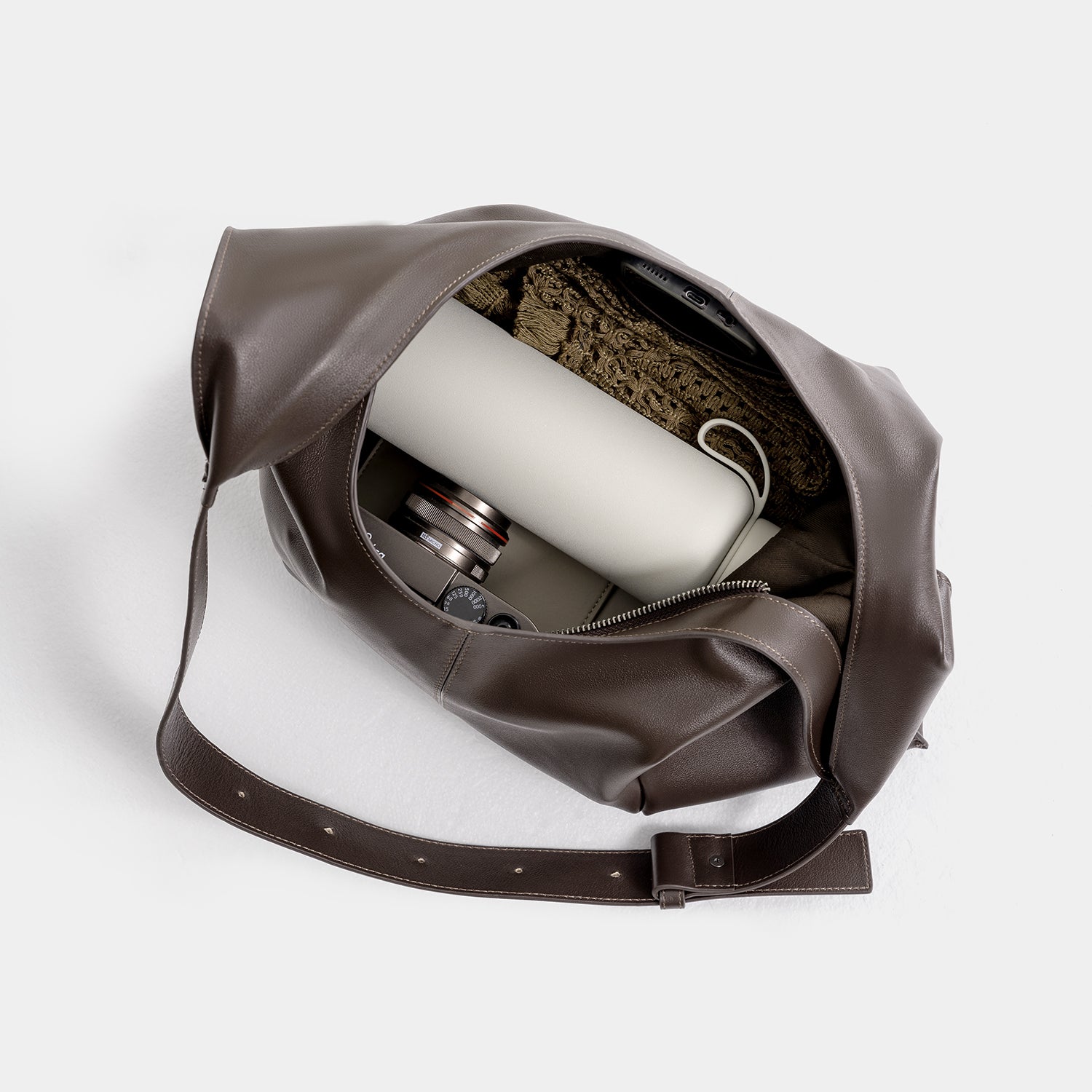 Journion Trendy Leather Shoulder Bag with Adjustable Shoulder Straps