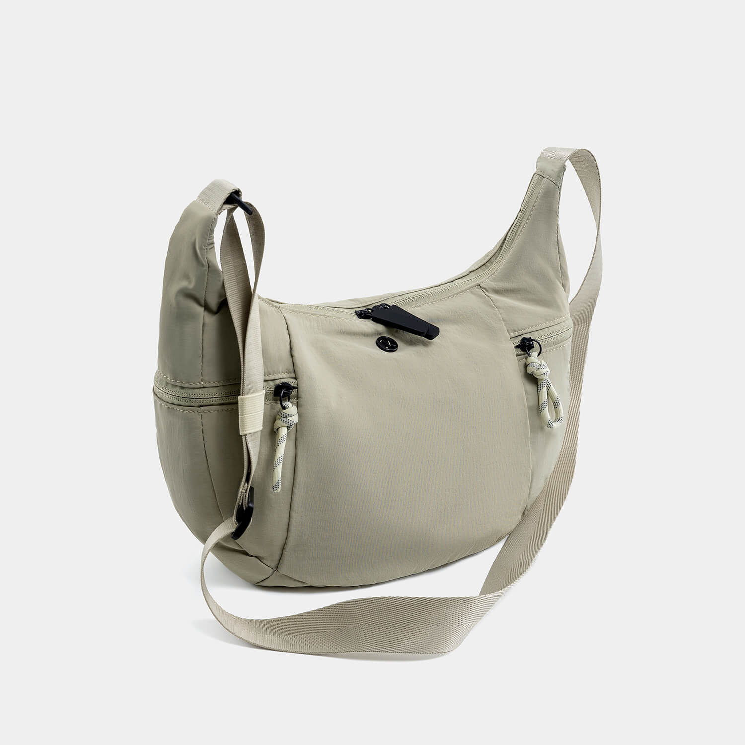 Journion Semi-circular Nylon Crossbody Bag