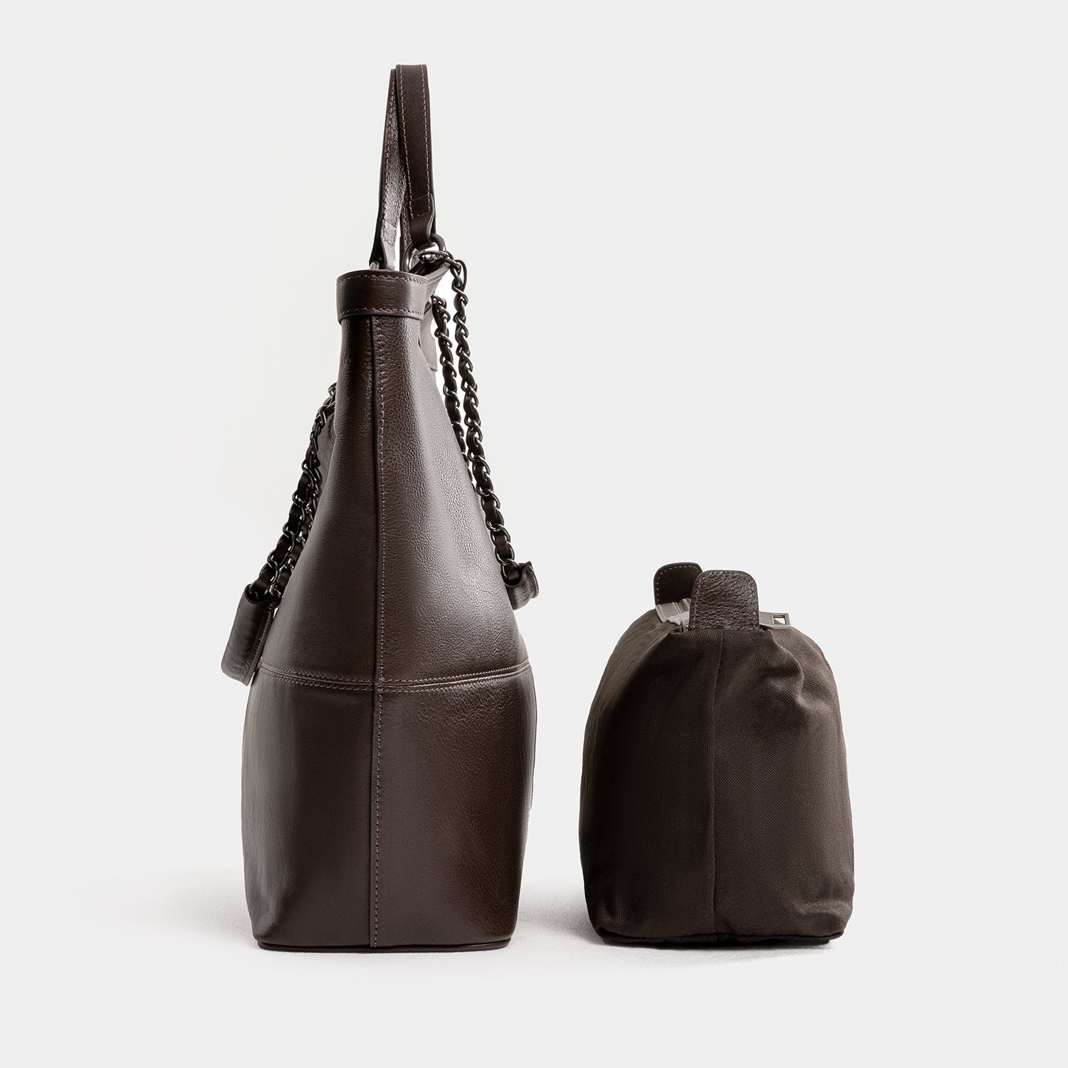 Journion Classic Brown Tote Bag with Handle