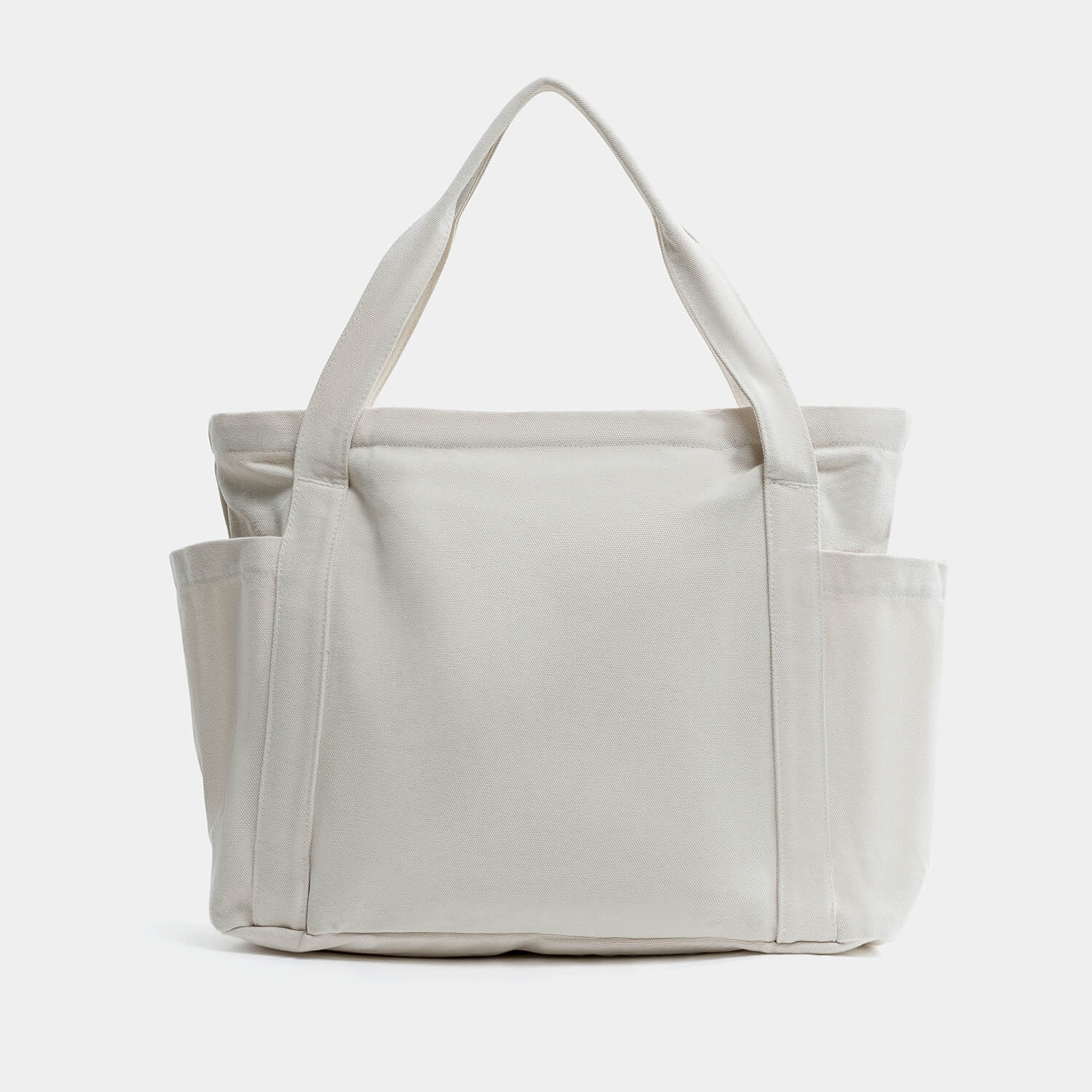 Journion White Canvas Tote Bag Casual Simple
