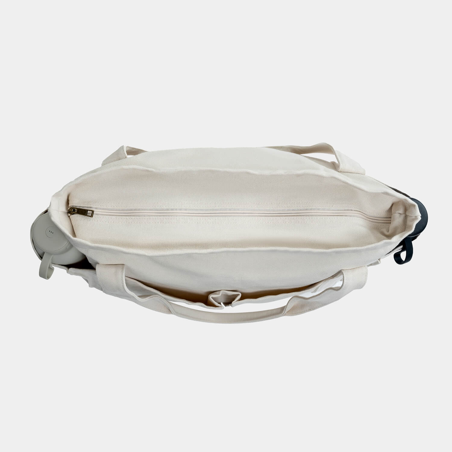 Journion White Canvas Tote Bag Casual Simple